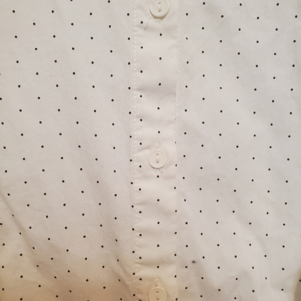 Polka Dot Ruffle Button Down Top - Picture 7 of 9